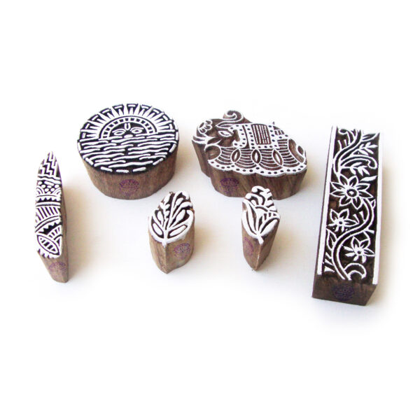Indian Wooden Stamps - Set