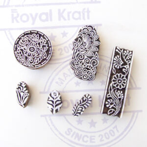 Floral Wooden Stamps - Set