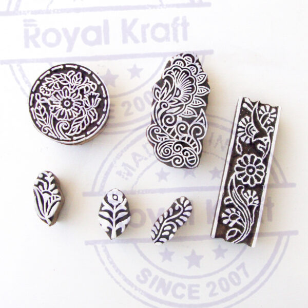 Floral Wooden Stamps - Set