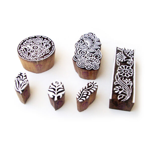 Floral Wooden Stamps - Set