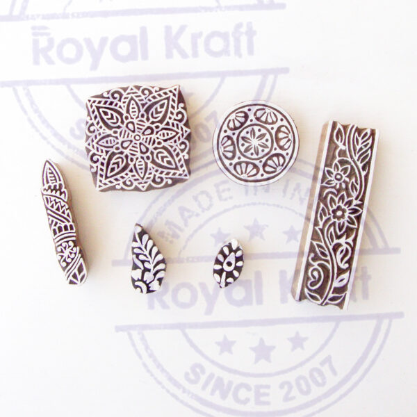 Floral Wooden Stamps - Set