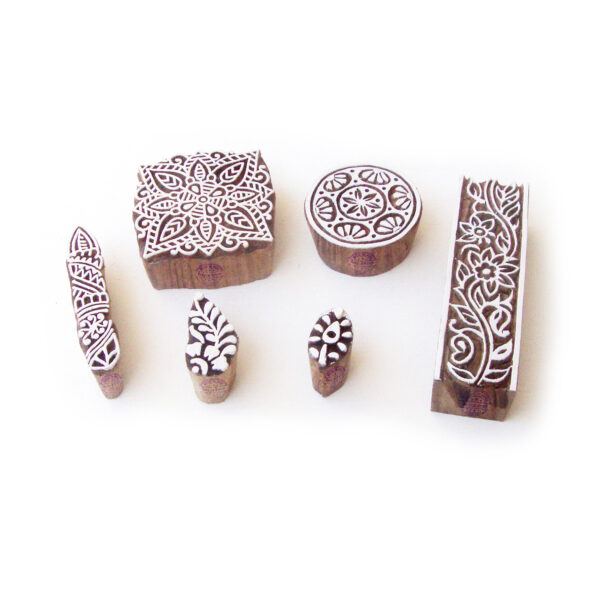 Floral Wooden Stamps - Set