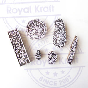 Floral Wooden Stamps - Set