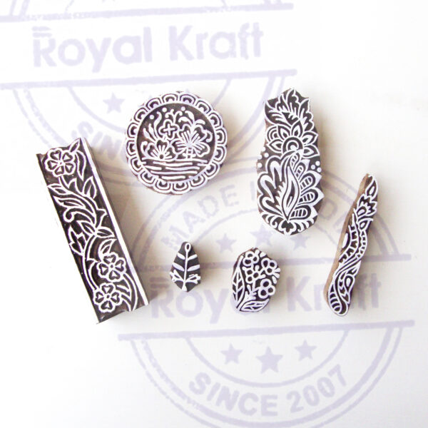 Floral Wooden Stamps - Set