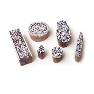 Floral Wooden Stamps - Set