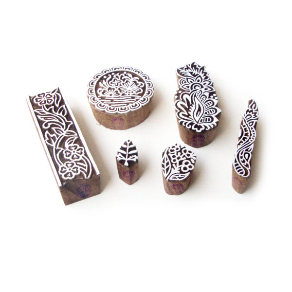 Floral Wooden Stamps - Set