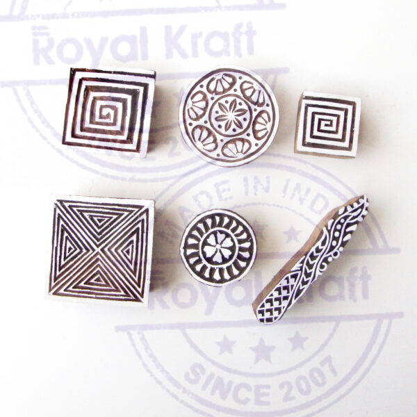 Square Wooden Stamps - Set