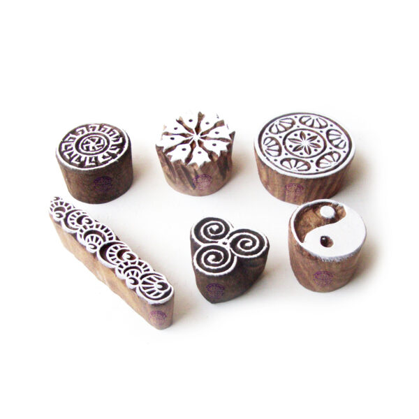 Round Wooden Stamps - Set