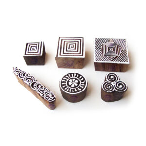 Square Wooden Stamps - Set