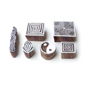 Square Wooden Stamps - Set