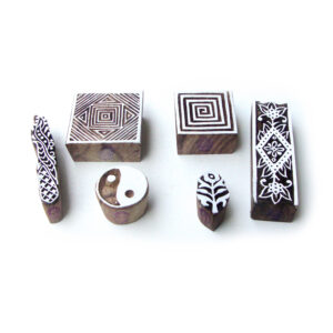 Square Wooden Stamps - Set