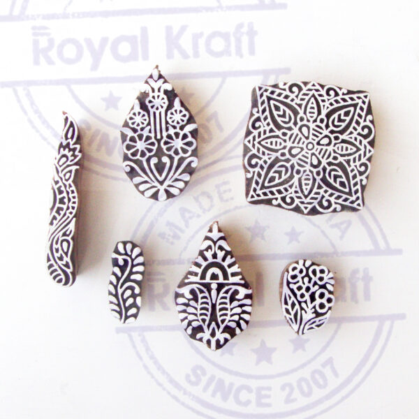 Floral Wooden Stamps - Set