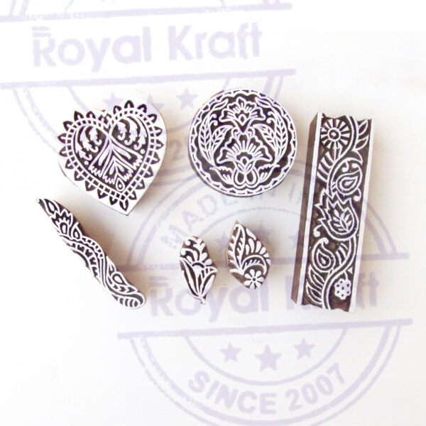 Floral Wooden Stamps - Set