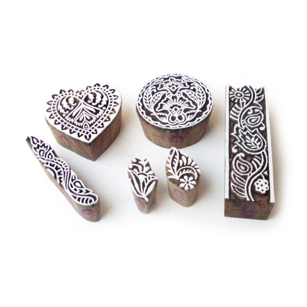 Floral Wooden Stamps - Set