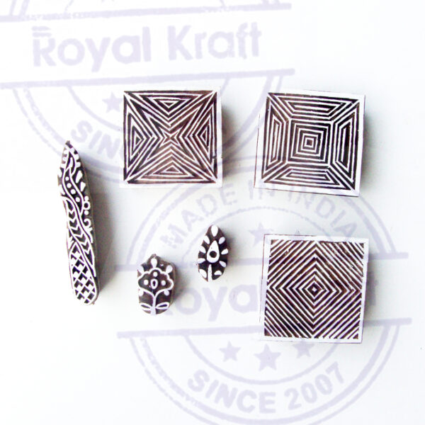 Square Wooden Stamps - Set