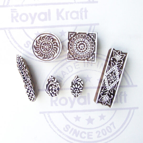 Floral Wooden Stamps - Set