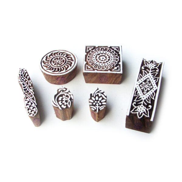 Floral Wooden Stamps - Set