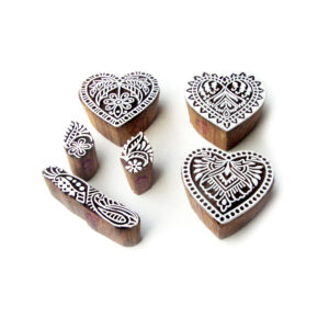 Heart Wooden Stamps - Set