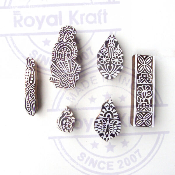 Floral Wooden Stamps - Set