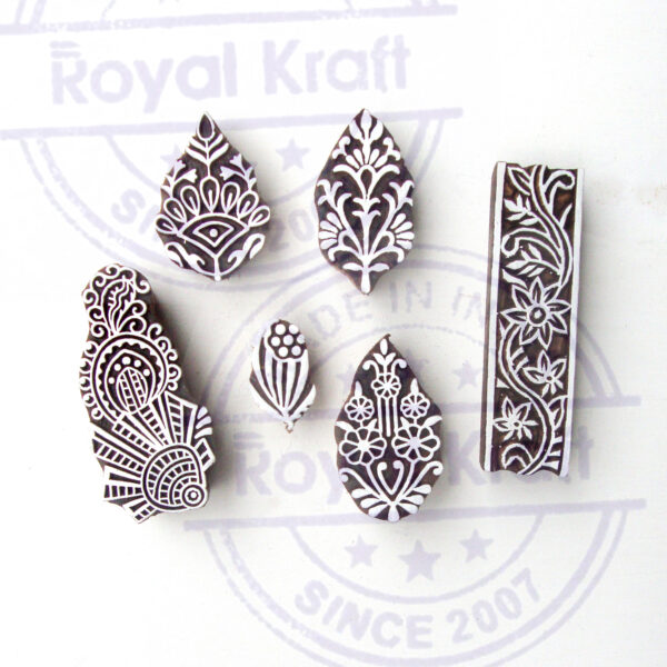 Floral Wooden Stamps - Set