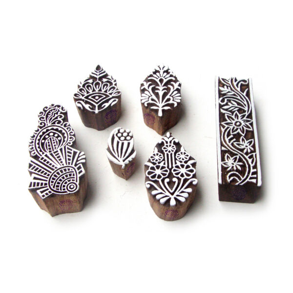 Floral Wooden Stamps - Set