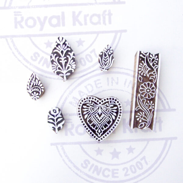Floral Wooden Stamps - Set