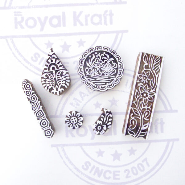 Floral Wooden Stamps - Set