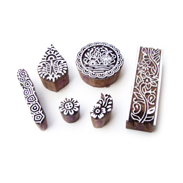 Floral Wooden Stamps - Set