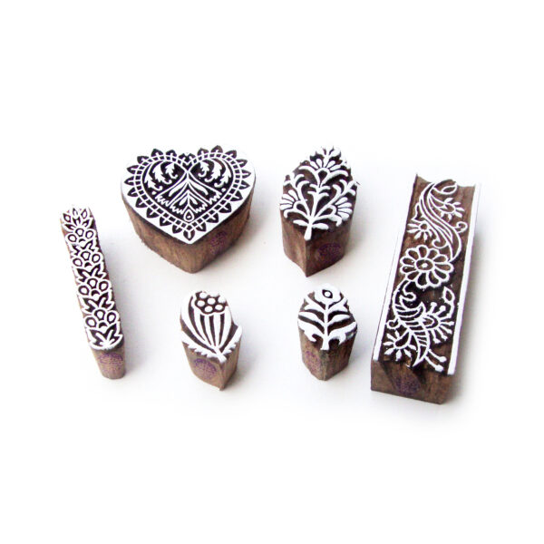 Floral Wooden Stamps - Set