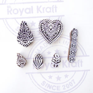 Floral Wooden Stamps - Set