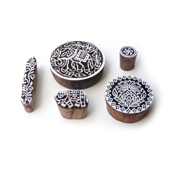 Round Wooden Stamps - Set