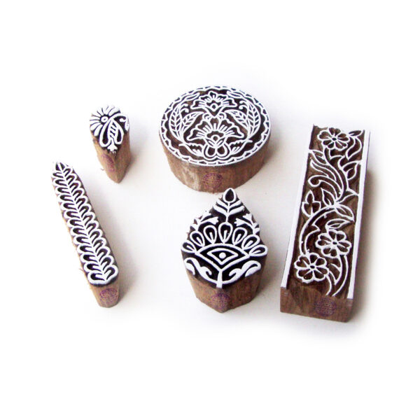 Floral Wooden Stamps - Set