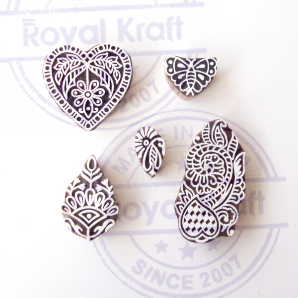 Indian Wooden Stamps - Set