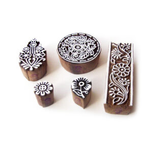 Floral Wooden Stamps - Set