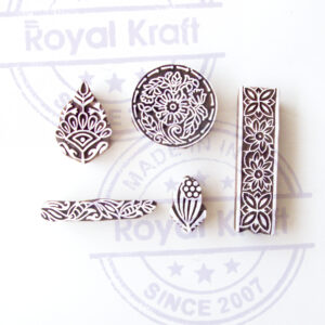 Floral Wooden Stamps - Set