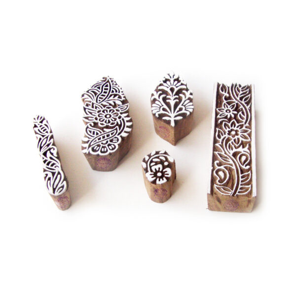 Floral Wooden Stamps - Set