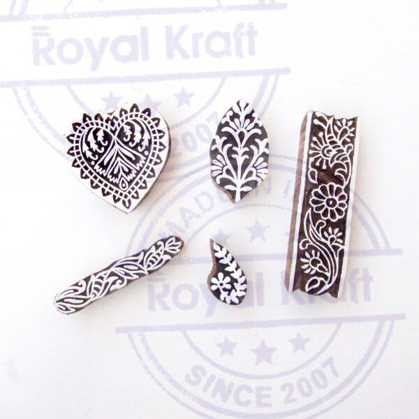 Floral Wooden Stamps - Set