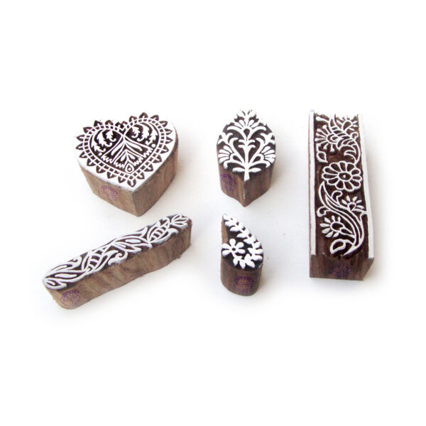 Floral Wooden Stamps - Set