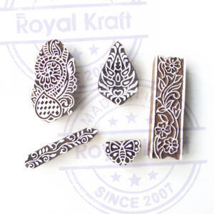 Indian Wooden Stamps - Set