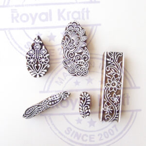 Floral Wooden Stamps - Set