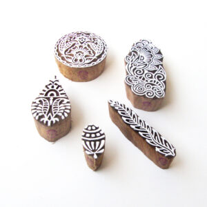 Floral Wooden Stamps - Set