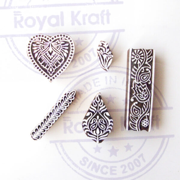 Floral Wooden Stamps - Set