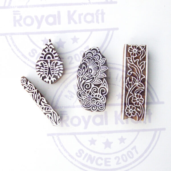 Floral Wooden Stamps - Set