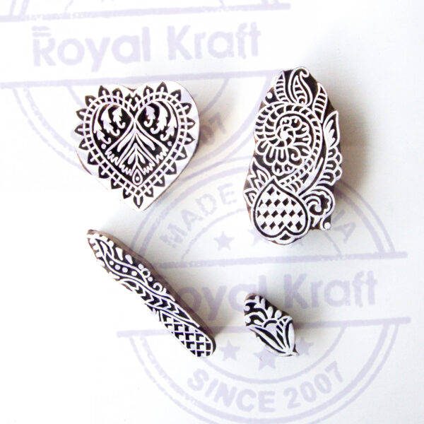 Heart Wooden Stamps - Set