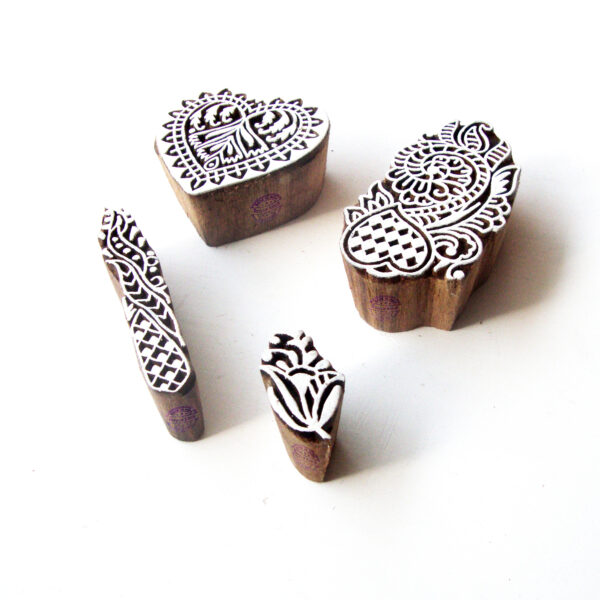 Heart Wooden Stamps - Set