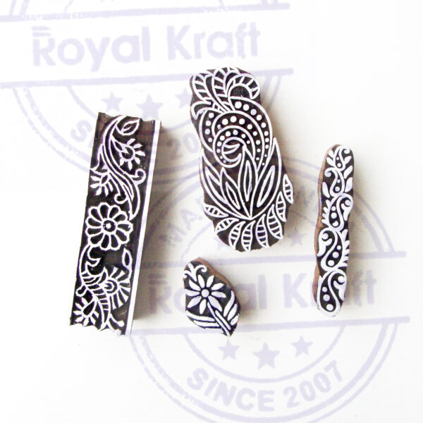 Floral Wooden Stamps - Set