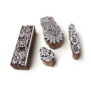 Floral Wooden Stamps - Set
