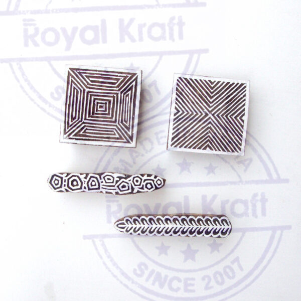 Square Wooden Stamps - Set