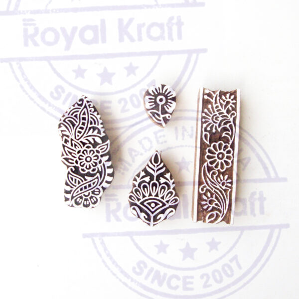 Floral Wooden Stamps - Set