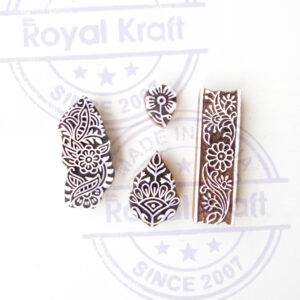 Floral Wooden Stamps - Set
